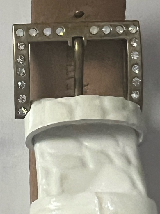 Heidi Daus “Timeless Fashion ” Pave’ Crystal Leather Swarovski Crystals Watch